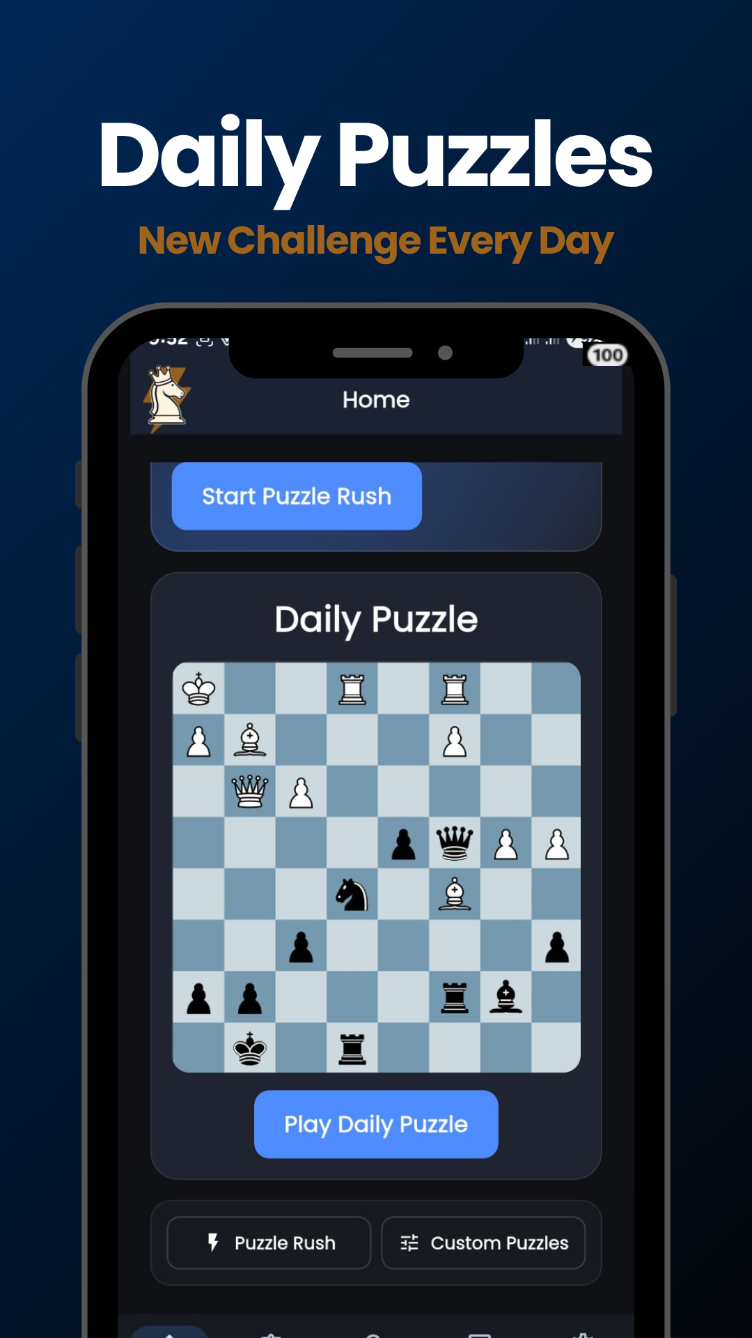 TacticMax daily chess puzzle screen